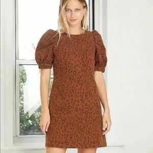 NWT denim leopard dress 4